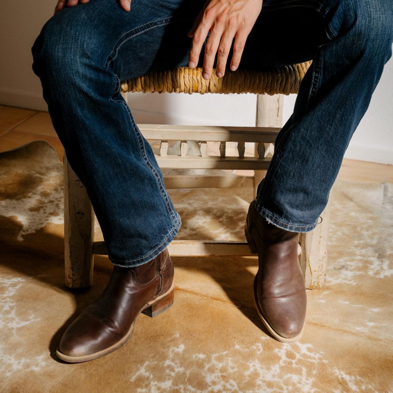 Men Ropers Stetson Rancher Zip Roper Oiled Oxblood