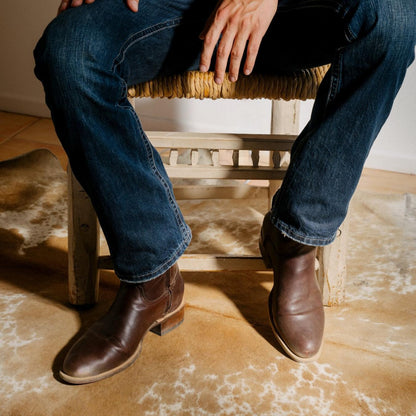 Men Ropers Stetson Rancher Zip Roper Oiled Oxblood