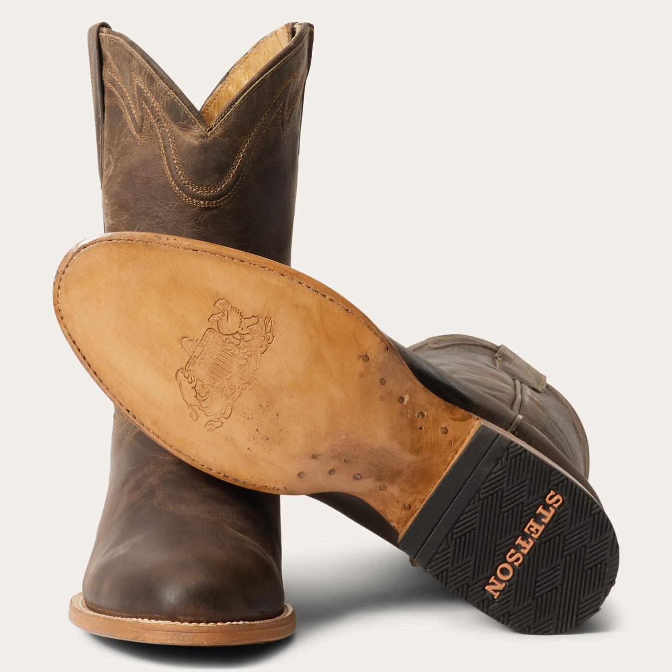 Men Ropers Stetson Rancher Zip Roper Oiled Walnut