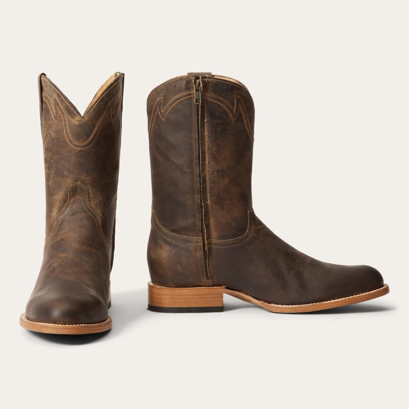Men Ropers Stetson Rancher Zip Roper Oiled Walnut