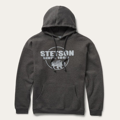 Men Sweaters & Hoodies Stetson Bison Hoodie Grey
