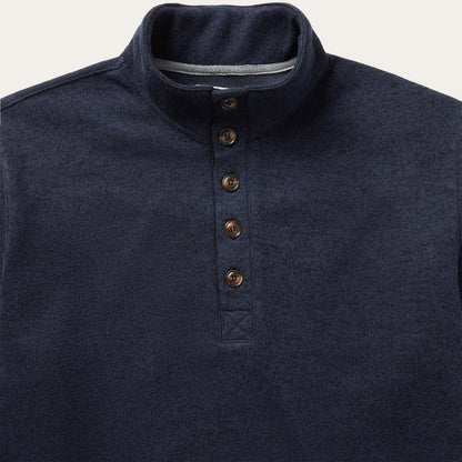 Men Sweaters & Hoodies Stetson Button-Front Blue Pullover Knit Sweater Blue