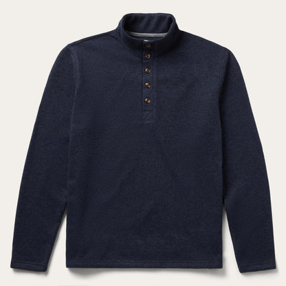 Men Sweaters & Hoodies Stetson Button-Front Blue Pullover Knit Sweater Blue