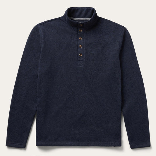 Men Sweaters & Hoodies Stetson Button-Front Blue Pullover Knit Sweater Blue