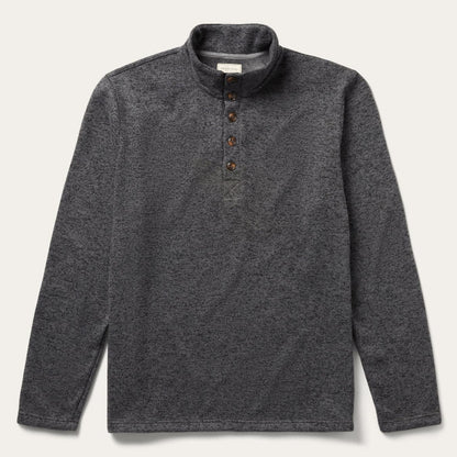 Men Sweaters & Hoodies Stetson Button-Front Grey Pullover Knit Sweater Grey