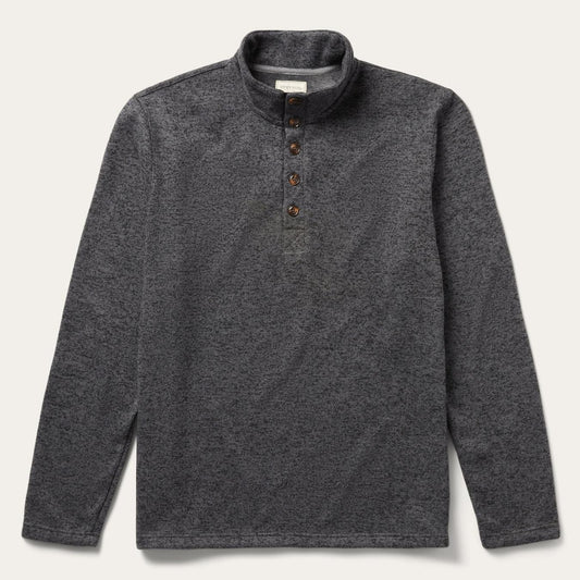 Men Sweaters & Hoodies Stetson Button-Front Grey Pullover Knit Sweater Grey