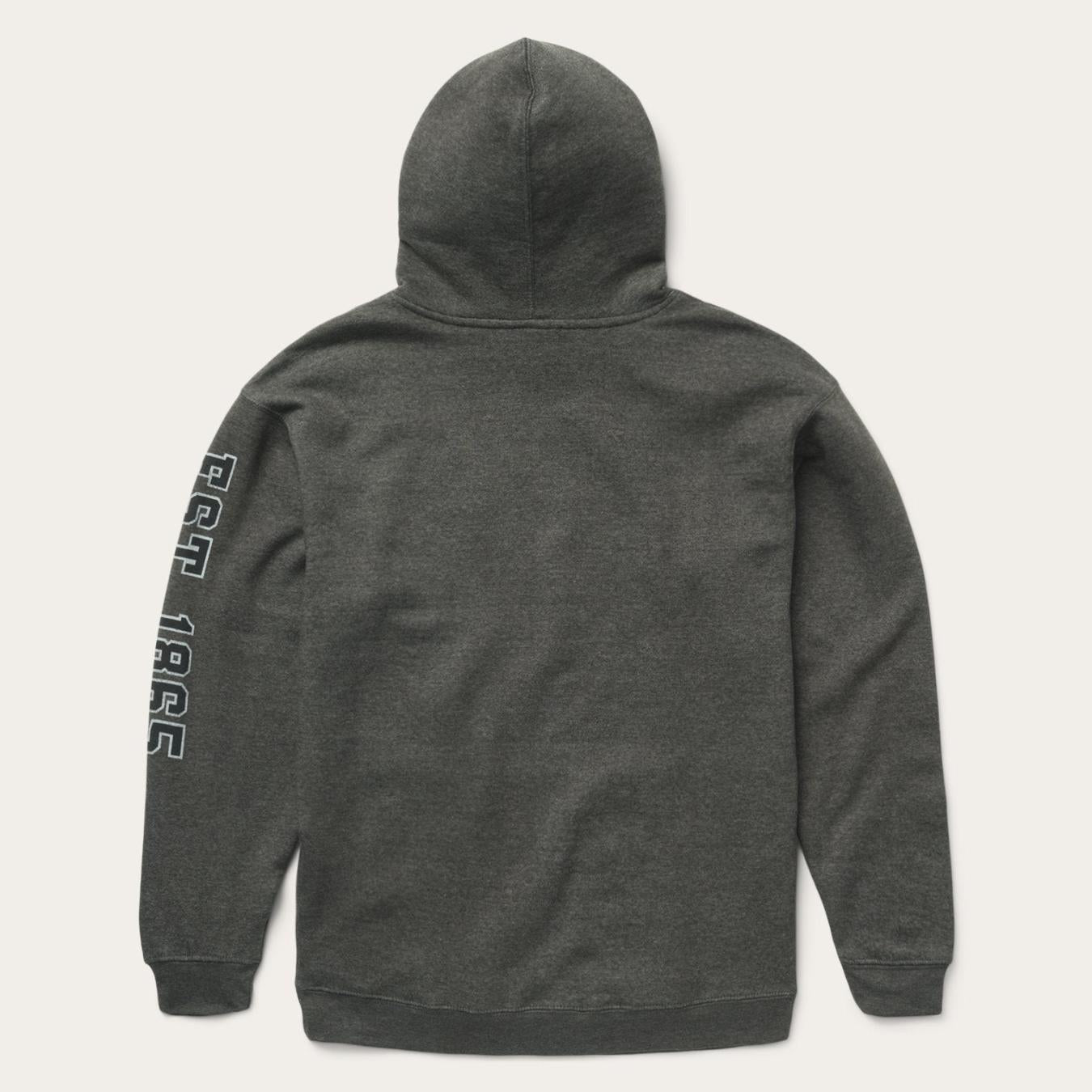 Men Sweaters & Hoodies Stetson Charcoal Heather Fleece Hooded Sweatshirt Grey