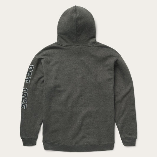 Men Sweaters & Hoodies Stetson Charcoal Heather Fleece Hooded Sweatshirt Grey