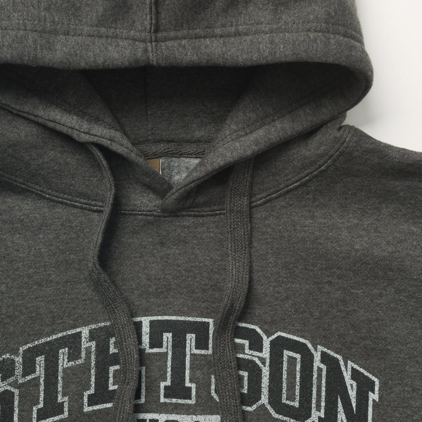 Men Sweaters & Hoodies Stetson Charcoal Heather Fleece Hooded Sweatshirt Grey