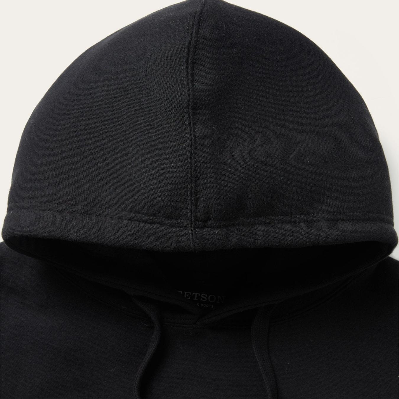 Men Sweaters & Hoodies Stetson Classic Crest Hooded Sweatshirt Black