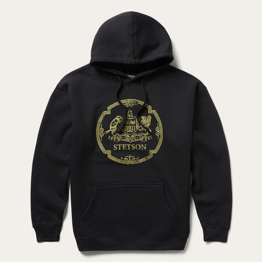 Men Sweaters & Hoodies Stetson Classic Crest Hooded Sweatshirt Black