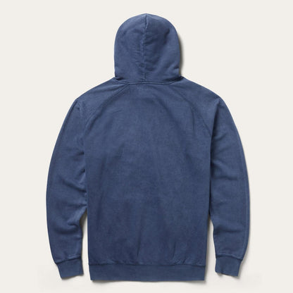 Men Sweaters & Hoodies Stetson Distressed Logo Hooded Sweatshirt Blue