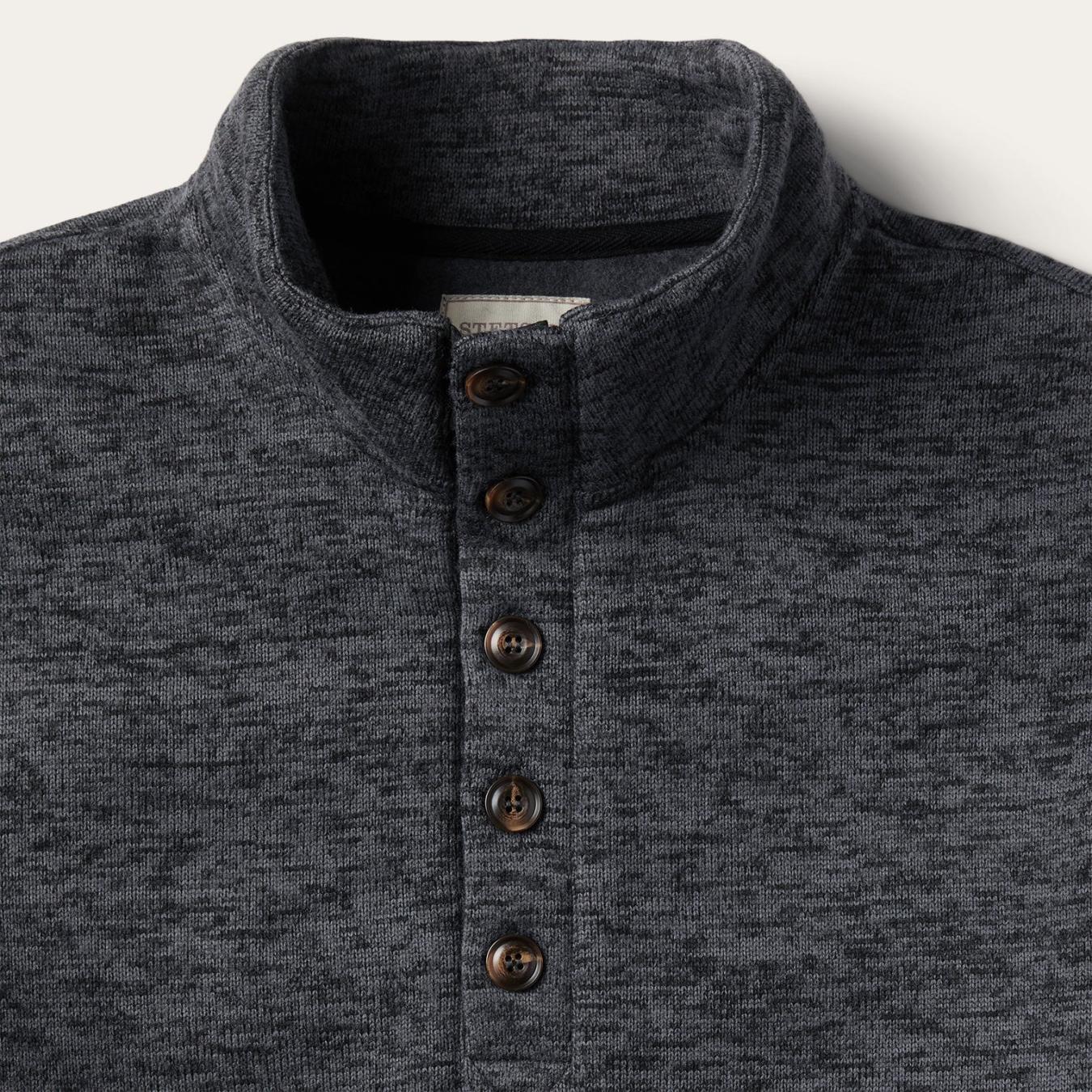 Men Sweaters & Hoodies Stetson Grey Bonded Knit Sweater Grey