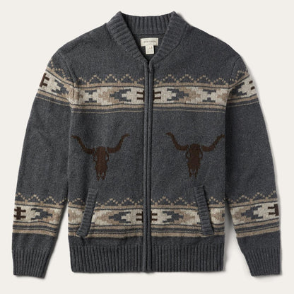 Men Sweaters & Hoodies Stetson Longhorn Cardigan Grey