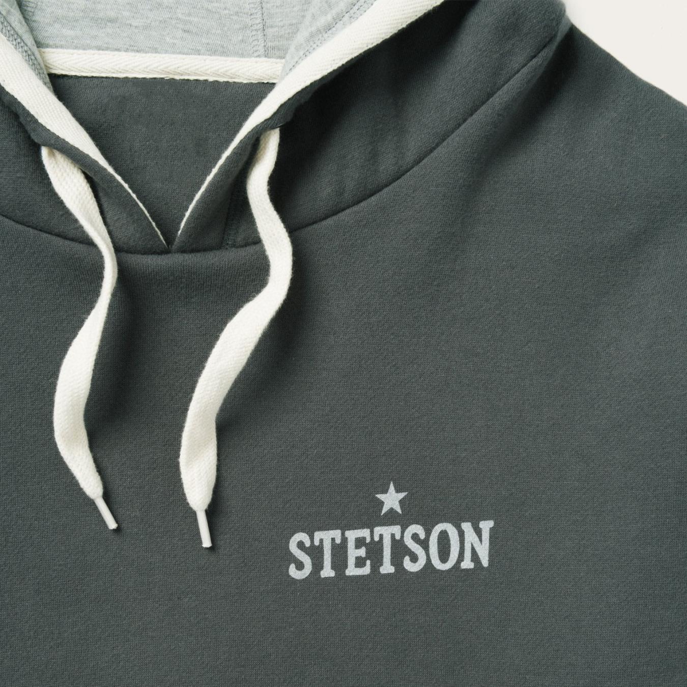 Men Sweaters & Hoodies Stetson Stetson Hoodie Star Left Chest Blue