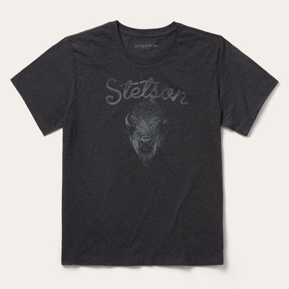 Men Tees Stetson Bison Spirit Graphic Tee Black