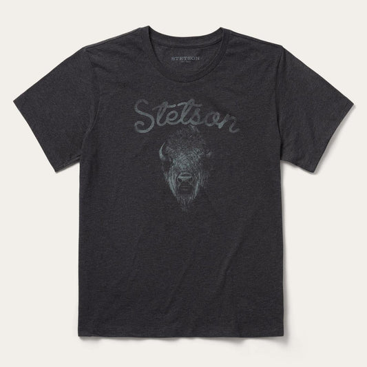 Men Tees Stetson Bison Spirit Graphic Tee Black