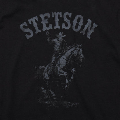 Men Tees Stetson Bronco Rider Graphic Tee Black
