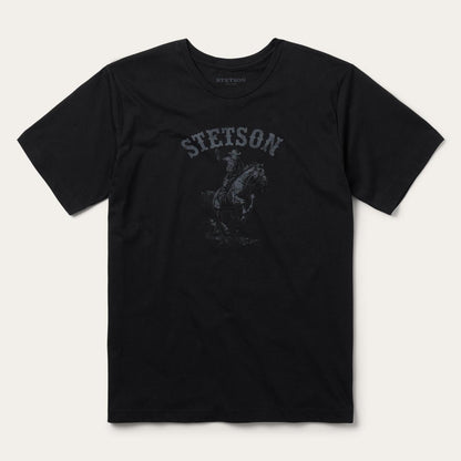 Men Tees Stetson Bronco Rider Graphic Tee Black