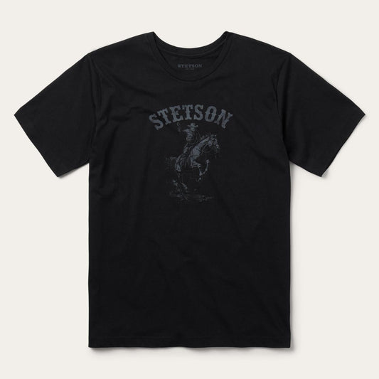 Men Tees Stetson Bronco Rider Graphic Tee Black
