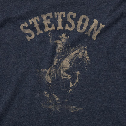 Men Tees Stetson Bronco Rider Graphic Tee Blue