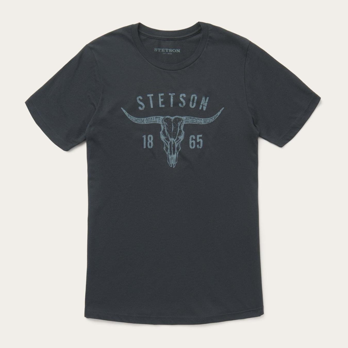 Men Tees Stetson Longhorn Graphic Tee Black