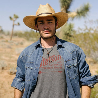 Men Tees Stetson Vintage Arrow Graphic Tee Grey