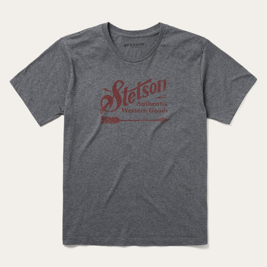 Men Tees Stetson Vintage Arrow Graphic Tee Grey