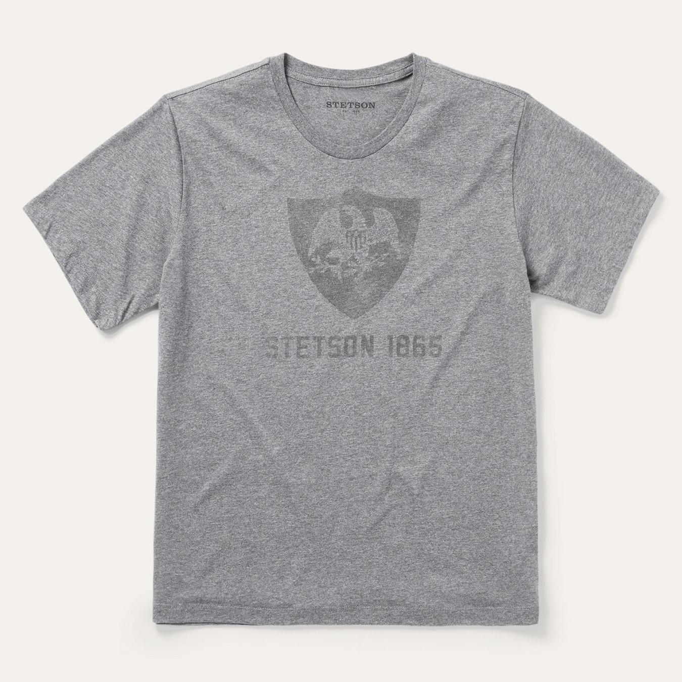 Men Tees Stetson Vintage Eagle Graphic Tee Grey