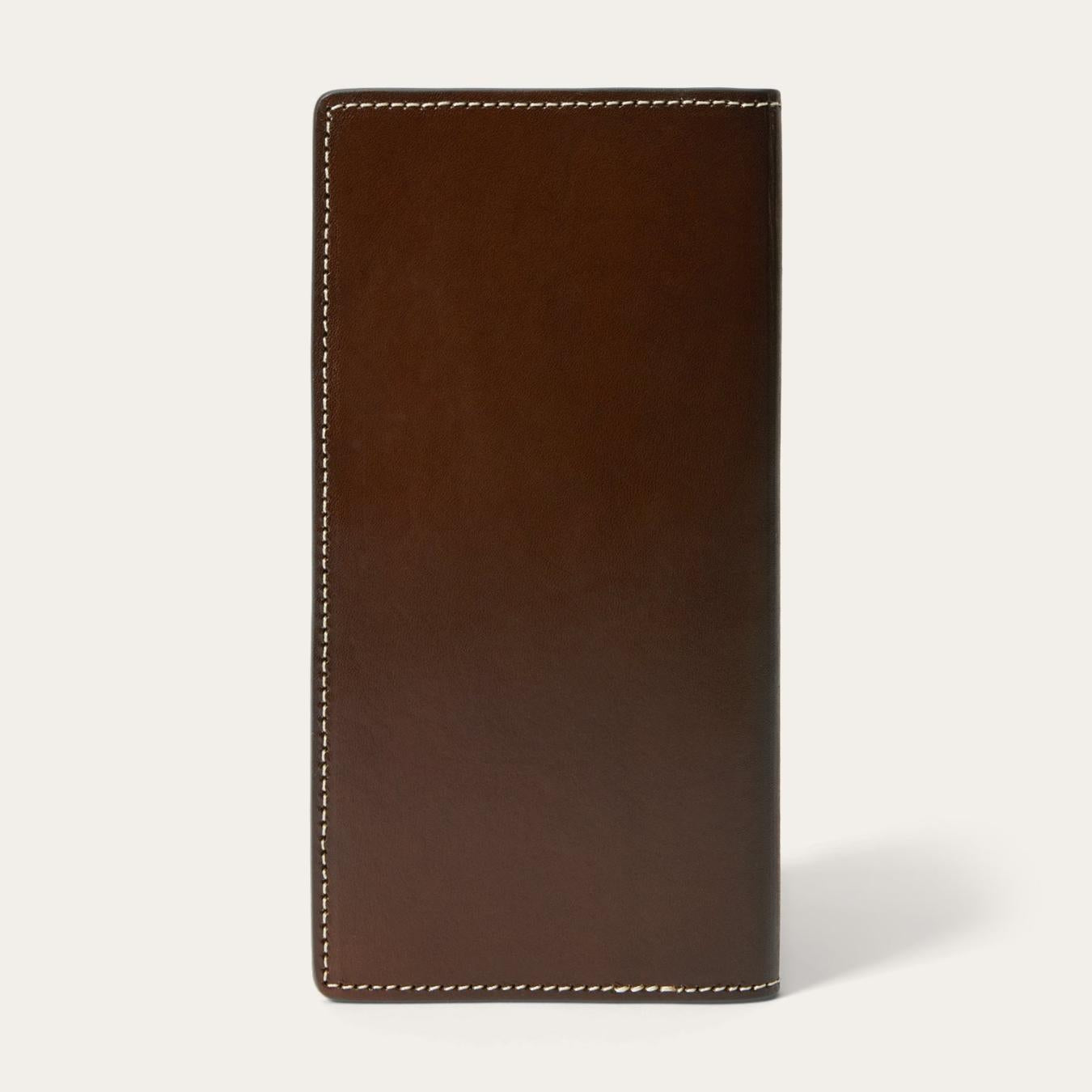 Men Wallets Stetson Hair-On-Hide Concho Checkbook Vintage Brown
