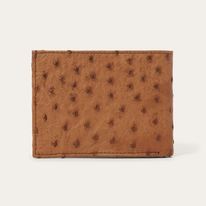 Men Wallets Stetson Ostrich Bi-Fold Wallet Antique Cognac