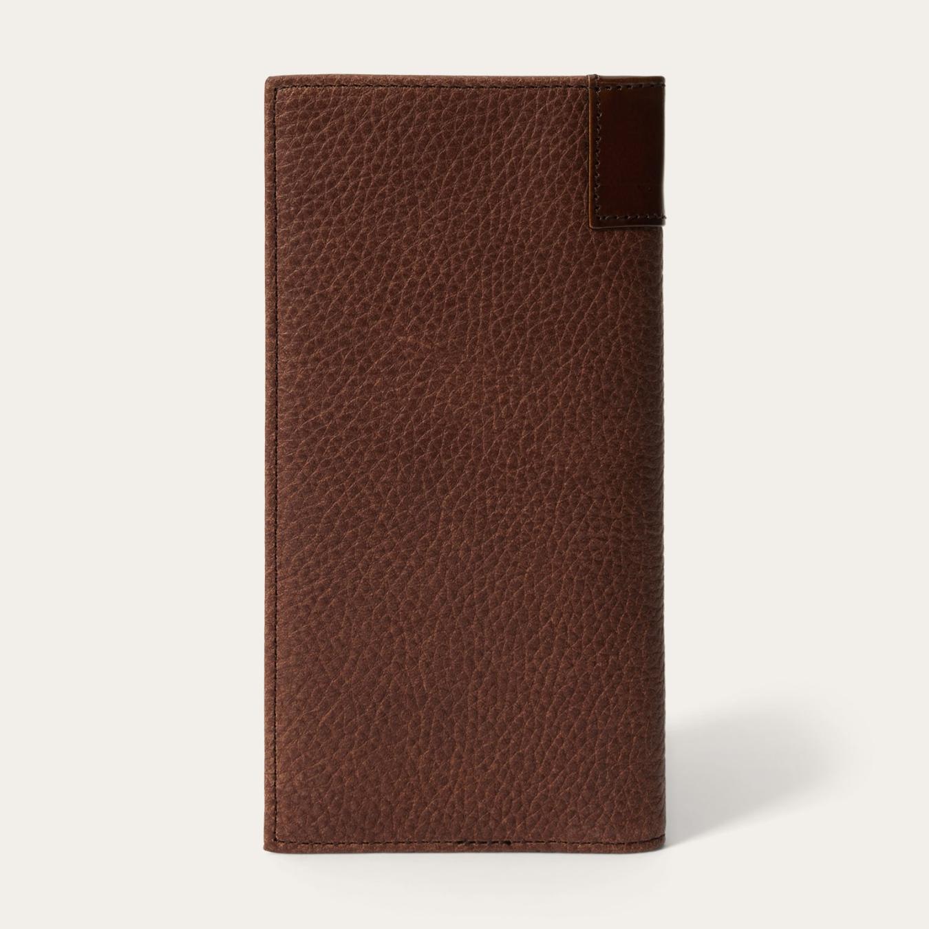 Men Wallets Stetson Steer Head Checkbook Brown
