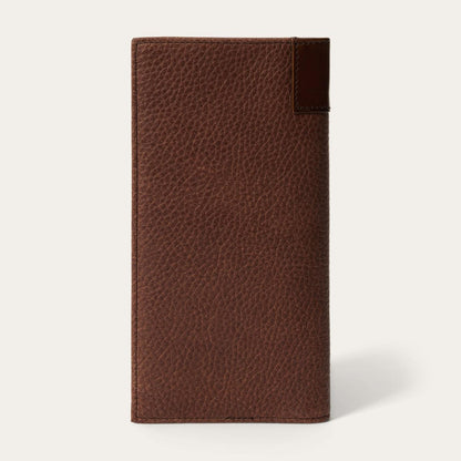 Men Wallets Stetson Steer Head Checkbook Brown