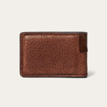 Men Wallets Stetson Steer Head Money Clip Brown