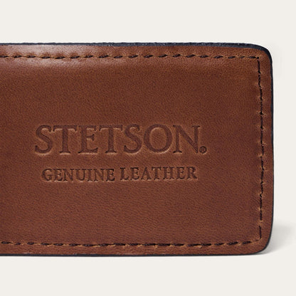 Men Wallets Stetson Steer Head Money Clip Brown