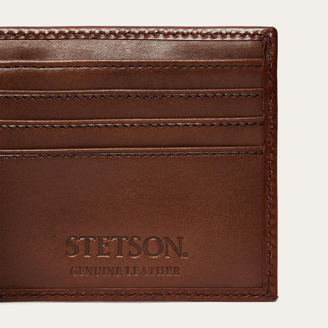 Men Wallets Stetson Tooled Bi-Fold Wallet Brown