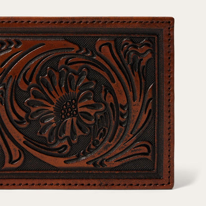 Men Wallets Stetson Tooled Bi-Fold Wallet Brown