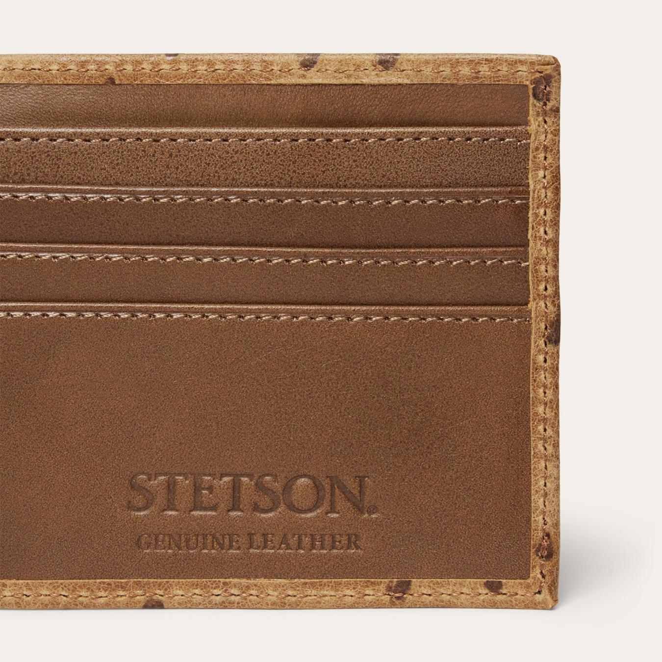 Men Wallets Stetson Tooled Embossed Croco Bi-Fold Wallet Brown / California Nut