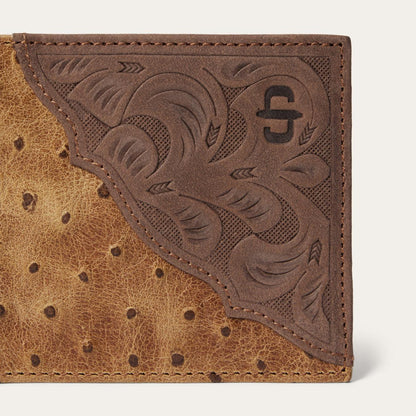 Men Wallets Stetson Tooled Embossed Croco Bi-Fold Wallet Brown / California Nut