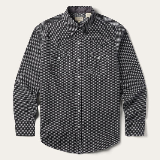 Men Western Shirts Stetson Black Diamond Shirt Black
