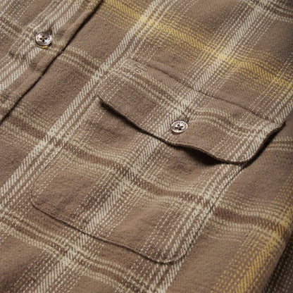 Men Western Shirts Stetson Brown Flannel Button-Front Shirt Brown