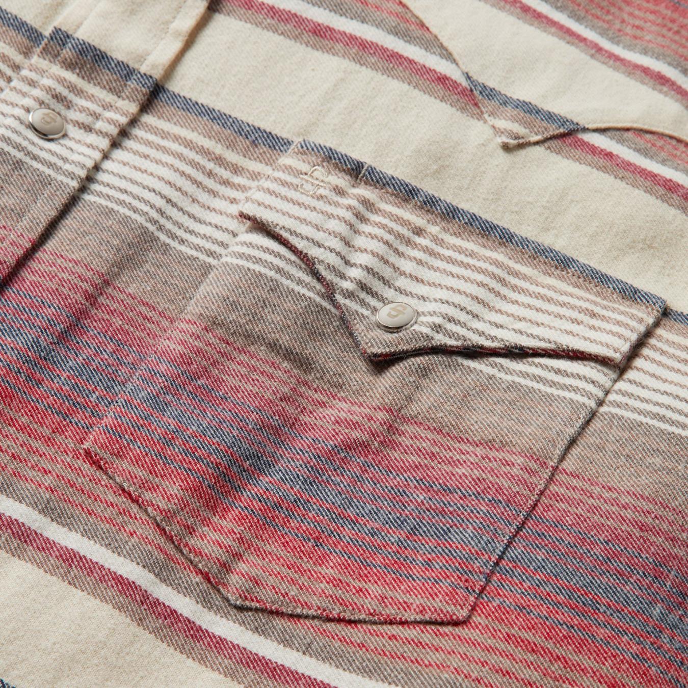 Men Western Shirts Stetson Brushed Twill Striped Shirt Red