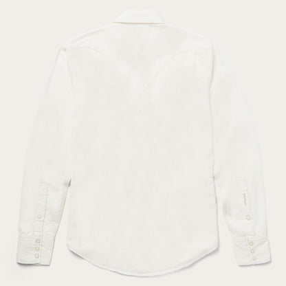 Men Western Shirts Stetson Cream Twill Shirt White
