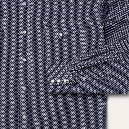 Men Western Shirts Stetson Diamond Geo Western Shirt Blue