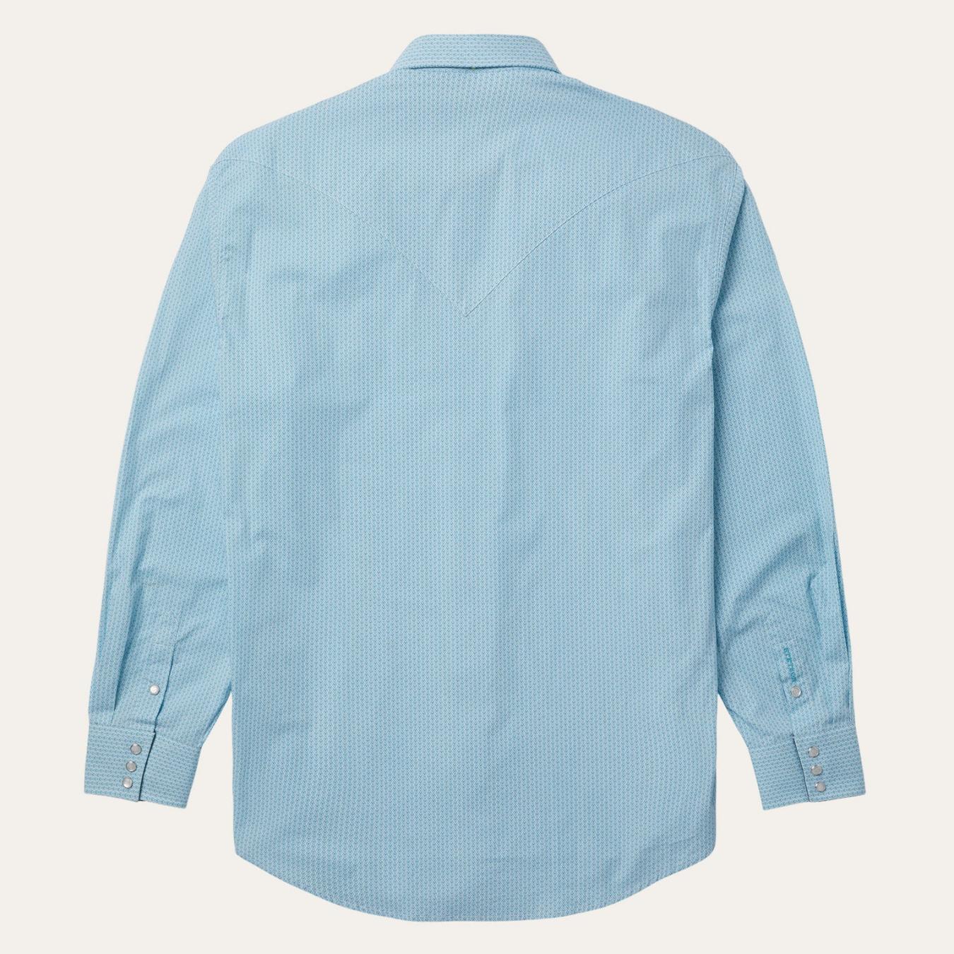 Men Western Shirts Stetson Geo Western Shirt Blue