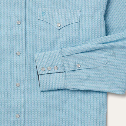 Men Western Shirts Stetson Geo Western Shirt Blue