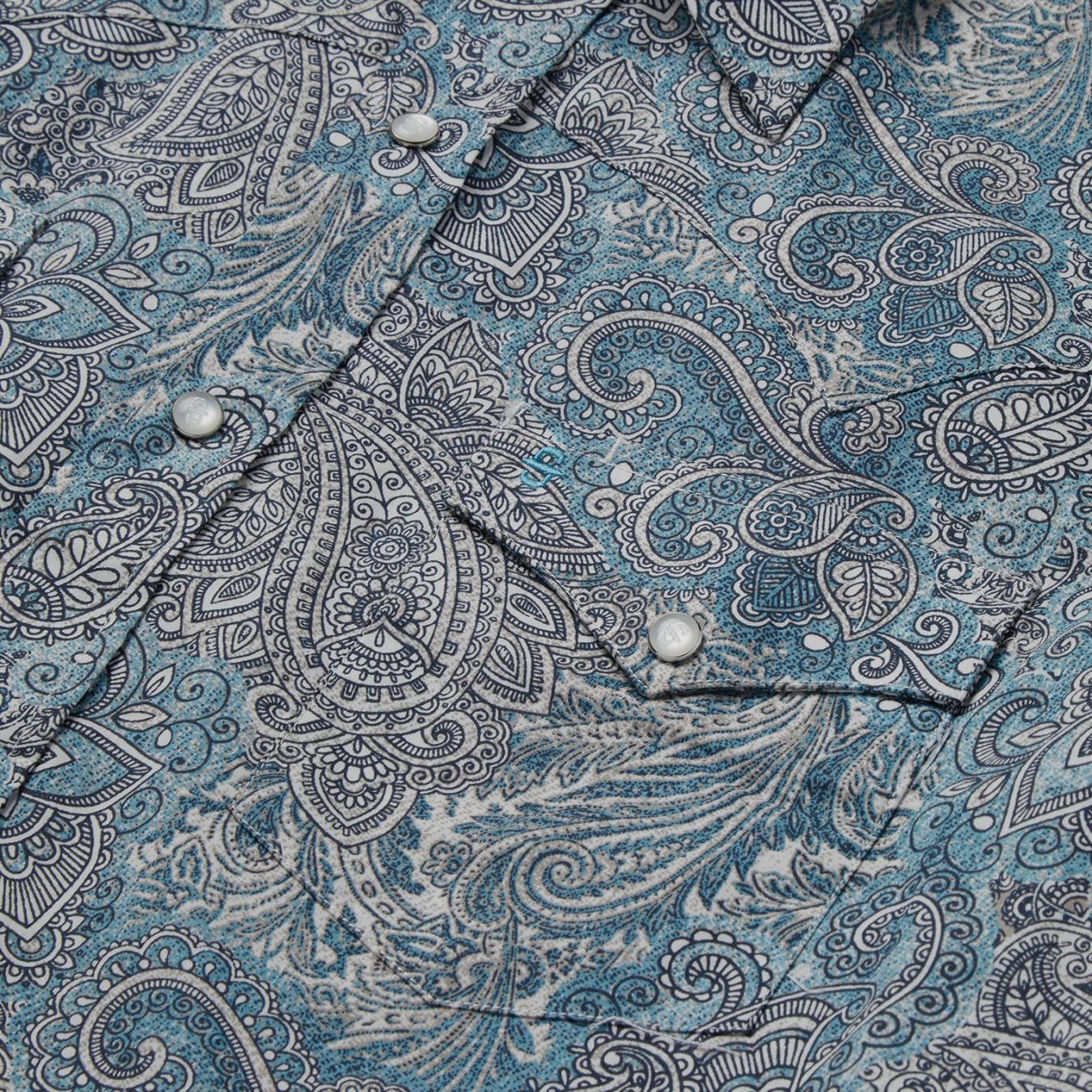 Men Western Shirts Stetson Paisley Western Shirt Green
