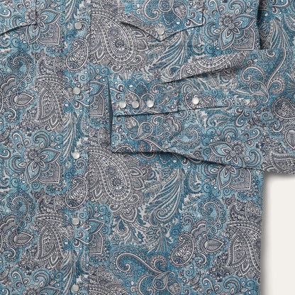 Men Western Shirts Stetson Paisley Western Shirt Green