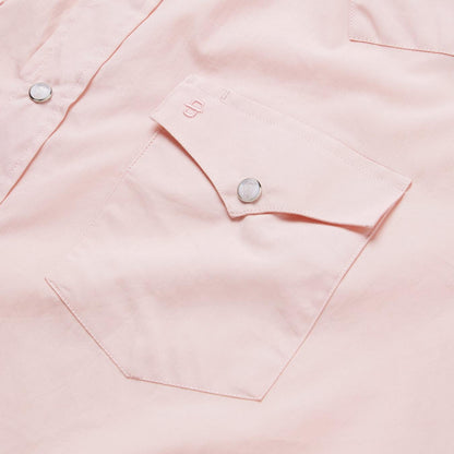Men Western Shirts Stetson Pink End-On-End Western Shirt Pink