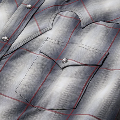 Men Western Shirts Stetson Smoke Ombre Western Shirt Grey